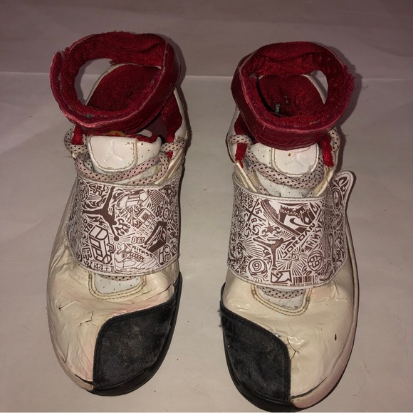 AIR JORDAN 20 OG WHITE LASER 2005 SZ 5Y Authentic Shoes heavily worn comes as is - Picture 1 of 7